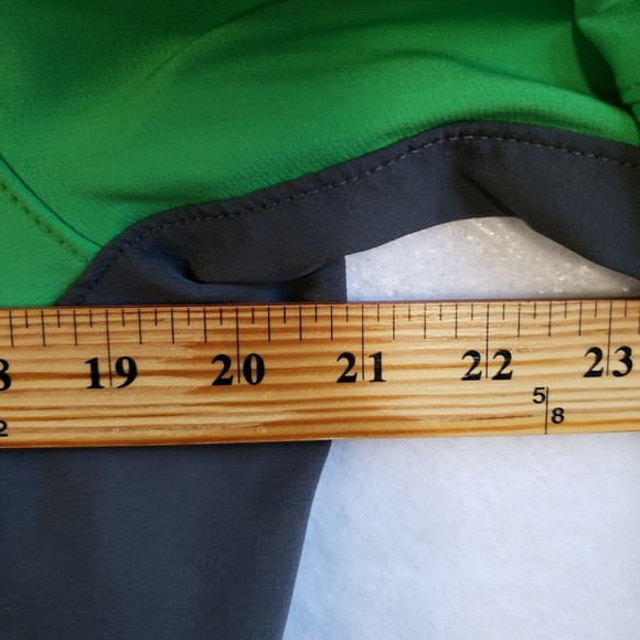 North Face Jacket Men's Apex Green Soft Shell Full Zip Size Medium Gray Logo - Picture 10 of 15